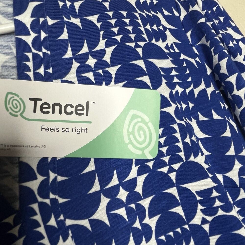 Boden Naomi Blue White Tencel Jersey Dress Pockets Women’s Size 8 L - Picture 8 of 15